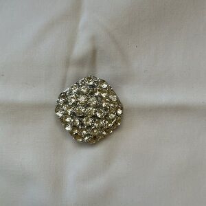Crystal Pave Square Fashion Brooch - Clear